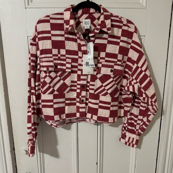 New BDG Caleb Crop Flannel Shirt - Picture 4 of 8